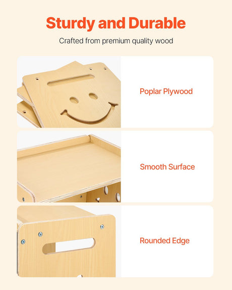 Montessori Weaning Table and Chair Set with Chalkboard, Natural - view 4