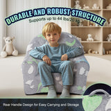 Grey kids glow in the dark plush chair