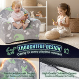 Grey kids glow in the dark plush chair