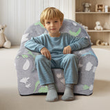 Grey kids glow in the dark plush chair