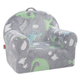 Grey kids glow in the dark plush chair