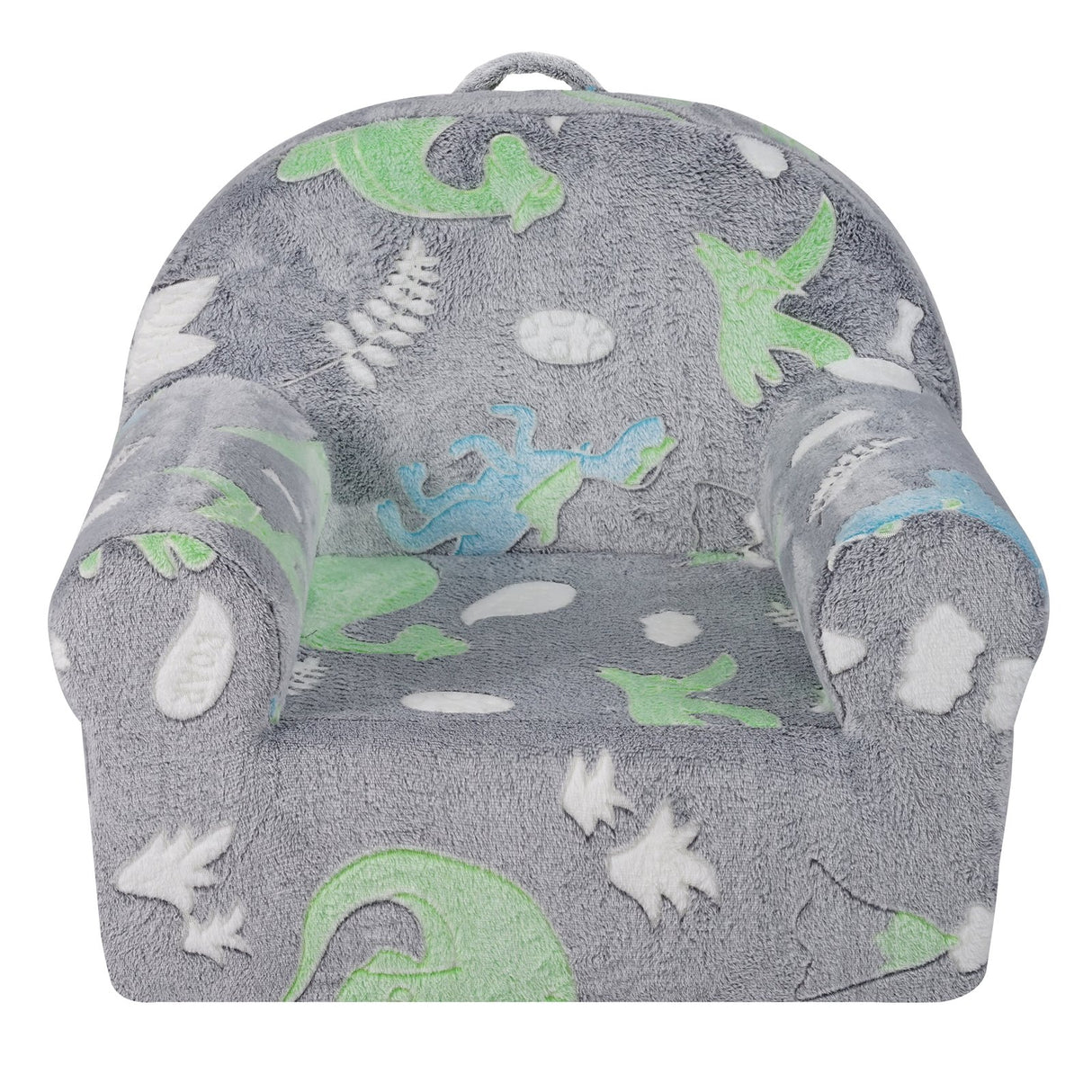 Grey kids glow in the dark plush chair