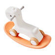 Orange 3 in 1 kids rocking horse ride on toy with detachable balance board