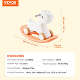 Orange 3 in 1 kids rocking horse ride on toy with detachable balance board