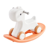 Orange 3 in 1 kids rocking horse ride on toy with detachable balance board