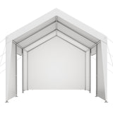 Assembly steps for the carport frame, cover and sidewalls