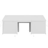 Dimension diagram of the 3.6 x 6 m grey carport with sidewalls