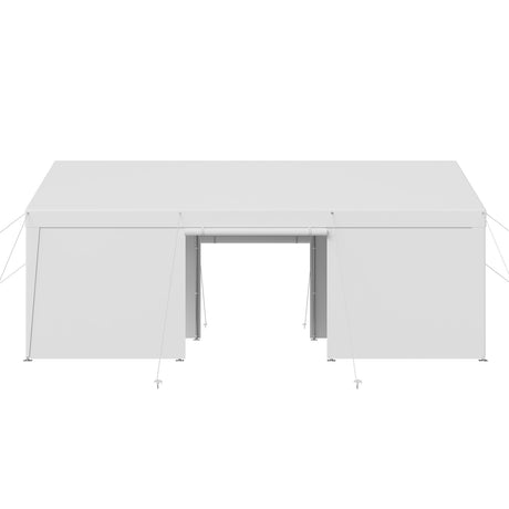 Dimension diagram of the 3.6 x 6 m grey carport with sidewalls