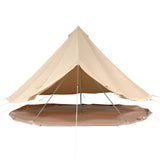 Canvas Bell Tent, 4m, 6-Person, 4-Season, Cream