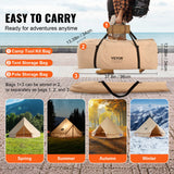 Canvas Bell Tent, 5m, 8-Person, 4-Season, Cream