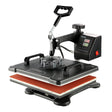 8 in 1 heat press machine with steel frame and 30 by 38 cm platen