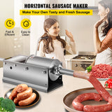 Side view of the horizontal 3 L sausage stuffer showing the low profile cylinder