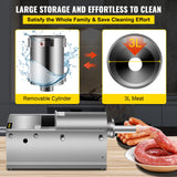 Base and feet of the horizontal stainless steel sausage stuffer