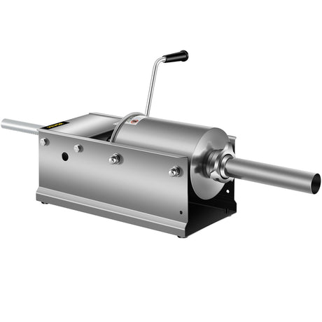 Ergonomic crank handle of the 3 L manual sausage stuffer