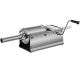 Horizontal sausage stuffer shown with all included tubes and parts