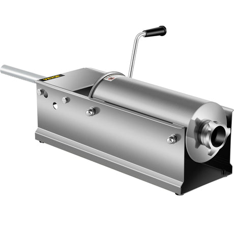 Ergonomic crank handle of the 5 L manual sausage stuffer