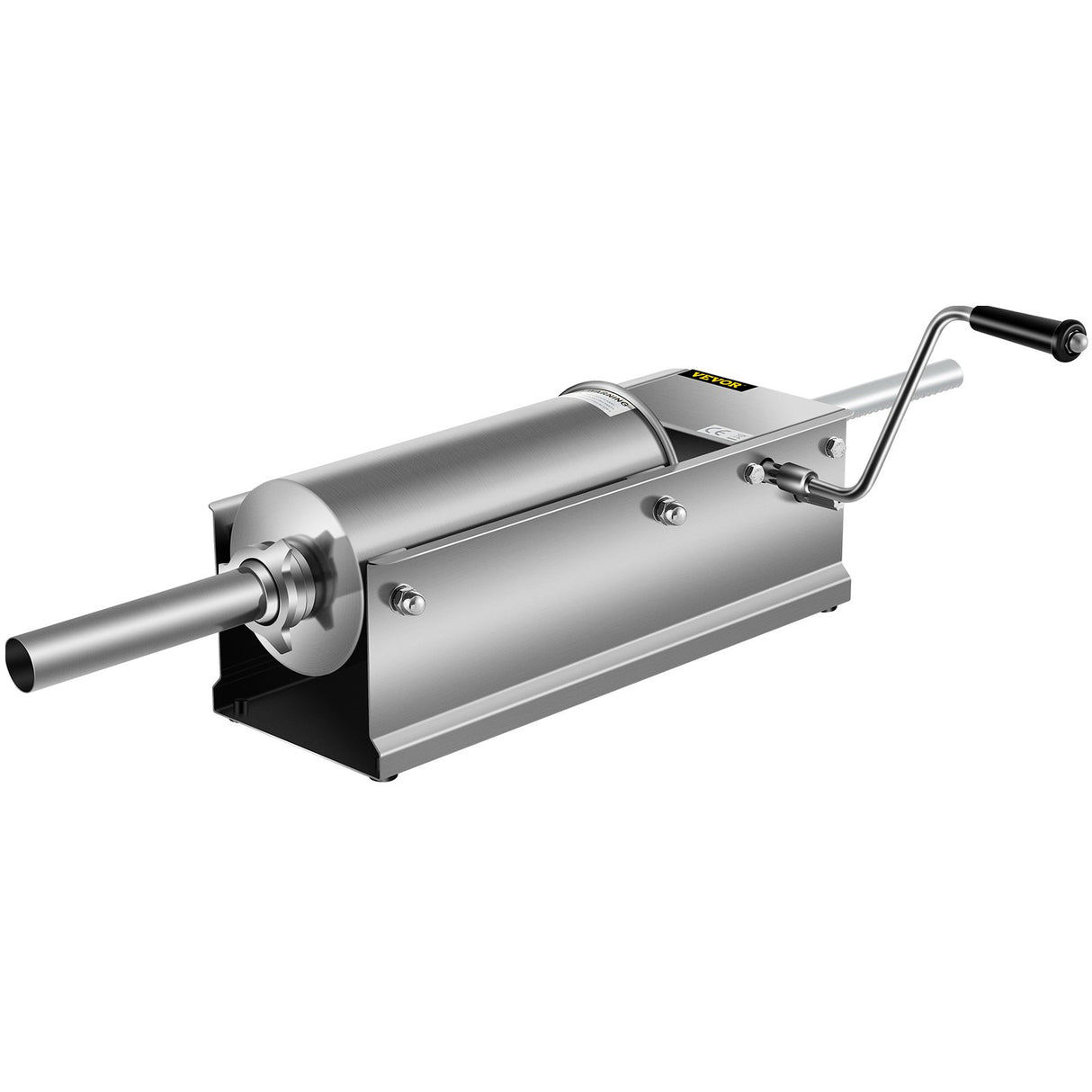 Manual sausage stuffer used to make snack sticks and hot dogs