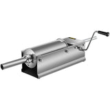 Manual sausage stuffer used to make snack sticks and hot dogs