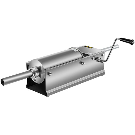 Manual sausage stuffer used to make snack sticks and hot dogs