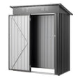 Metal garden shed with lockable door and louvre vents, 153 x 88cm