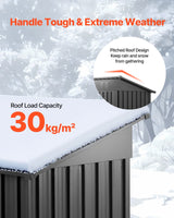 Metal garden shed with lockable door and louvre vents, 153 x 88cm (view 4)