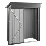 Metal garden shed with lockable door and louvre vents, 153 x 88cm (view 10)