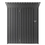 Metal garden shed with lockable door and louvre vents, 153 x 88cm (view 11)