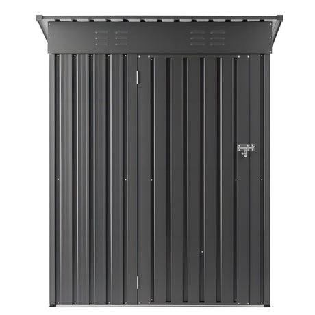 Metal garden shed with lockable door and louvre vents, 153 x 88cm (view 11)