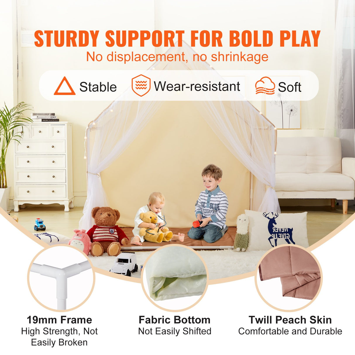 Fitzroy Kids Play Tent, Beige