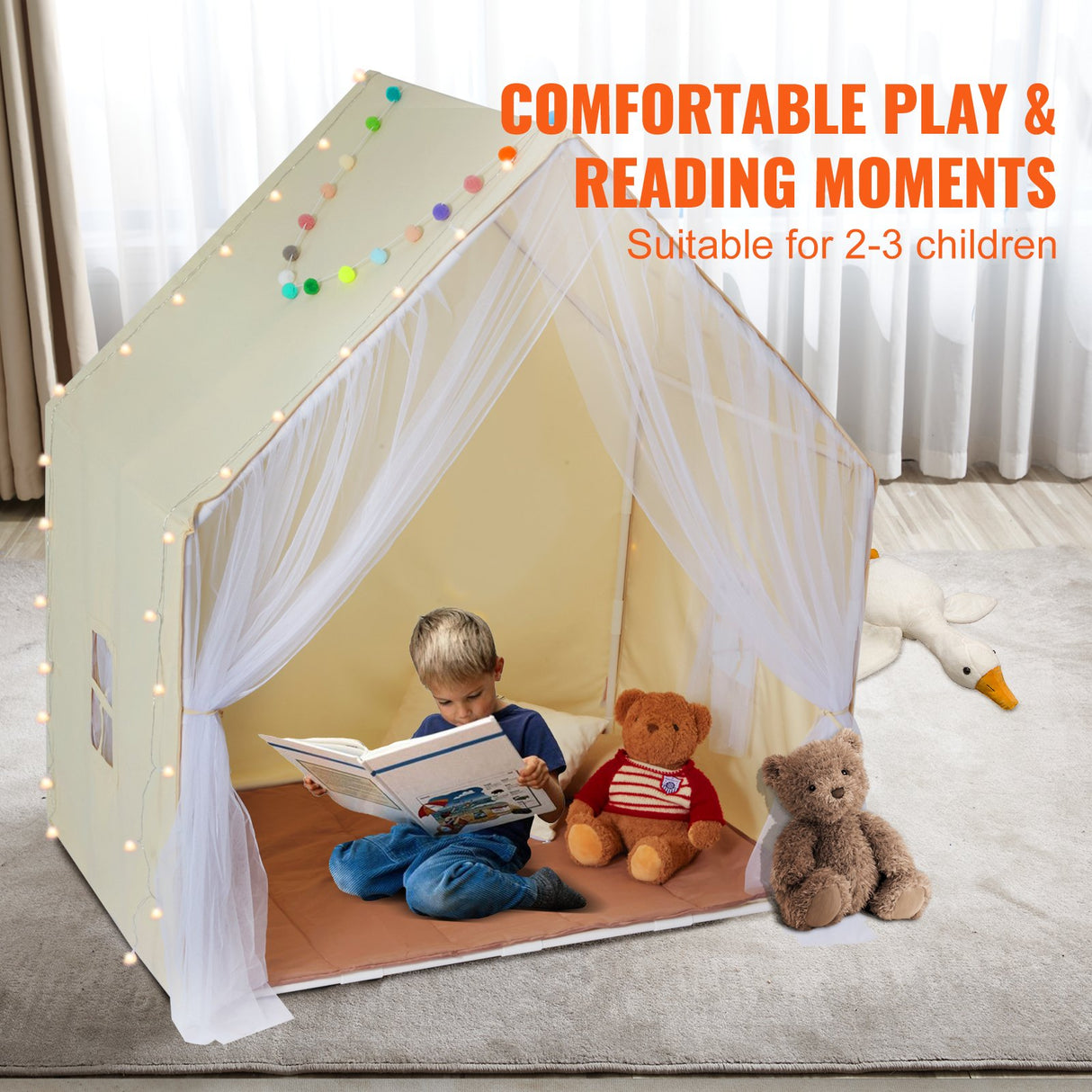 Fitzroy Kids Play Tent, Beige