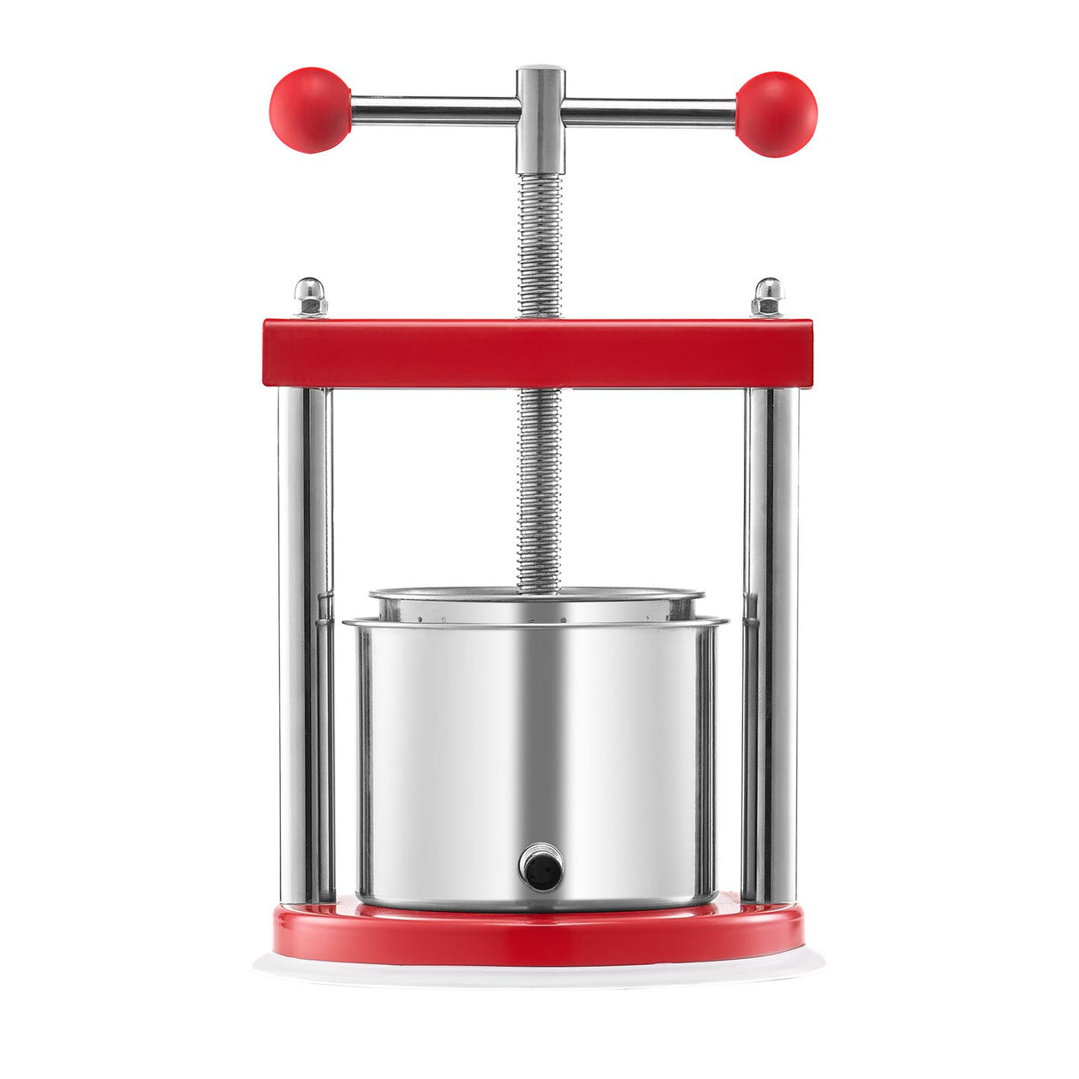 Metal base and support frame of the 6 L manual wine press
