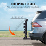 Kortrijk Folding Hitch Mount Bike Rack, 4 Bike, 150lbs, Black