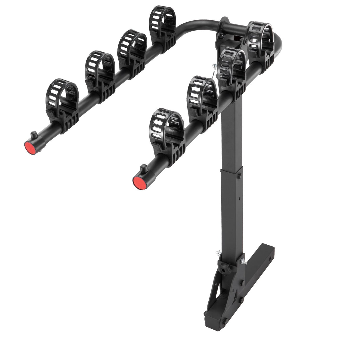Kortrijk Folding Hitch Mount Bike Rack, 4 Bike, 150lbs, Black
