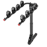 Kortrijk Folding Hitch Mount Bike Rack, 4 Bike, 150lbs, Black