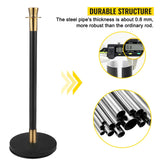 Crowd control stanchion set with black velvet rope