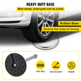 Concrete filled rubber stanchion base