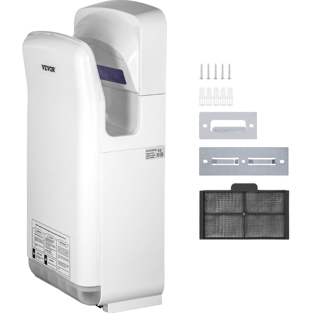 Automatic jet blade hand dryer, white