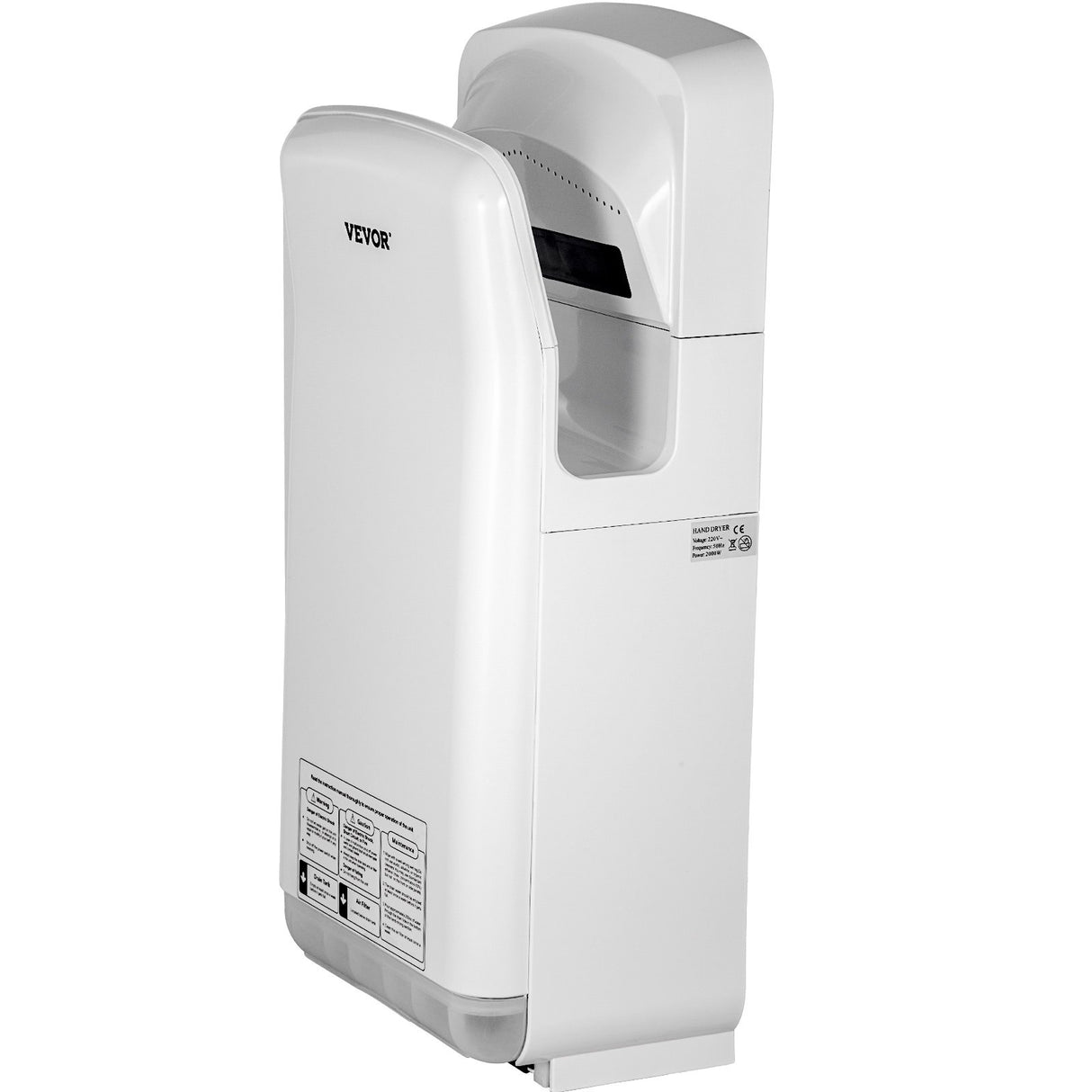 Automatic jet blade hand dryer, white