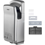 Automatic jet blade hand dryer, silver