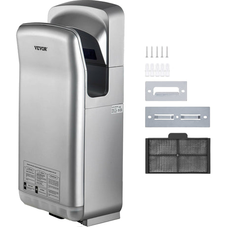 Automatic jet blade hand dryer, silver