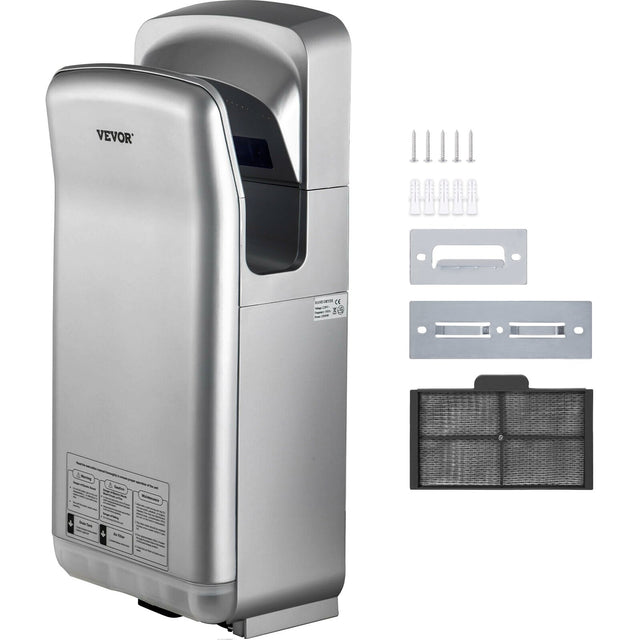Automatic jet blade hand dryer, silver