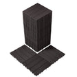 Palma dark brown plastic interlocking deck tiles