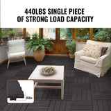 Palma Plastic Deck Tiles, 30 x 30cm, Dark Brown, 36pcs