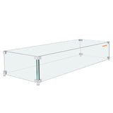 Clear Tempered Glass Wind Guard for Fire Pit