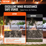 Clear Tempered Glass Wind Guard for Fire Pit