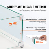 Clear Tempered Glass Wind Guard for Fire Pit