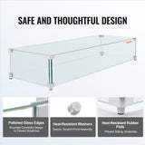 Clear Tempered Glass Wind Guard for Fire Pit