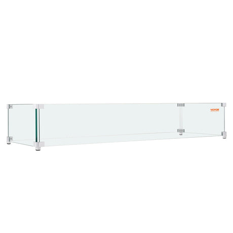 Clear Tempered Glass Wind Guard for Fire Pit