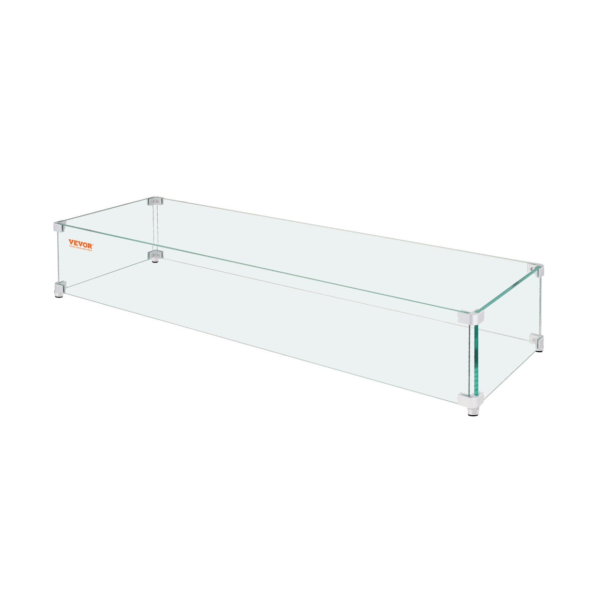 Clear Tempered Glass Wind Guard for Fire Pit