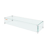 Clear Tempered Glass Wind Guard for Fire Pit